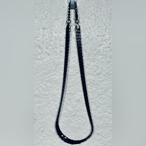Black Stainless Steel Wheat Chain Necklace